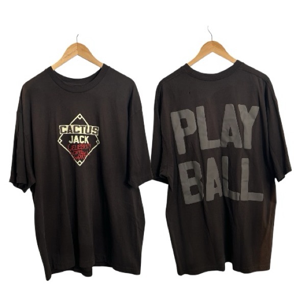 Cactus Jack by Travis Scott Brown Celebrity Softball Game 2024 Unisex Men’s XXL - Picture 1 of 7